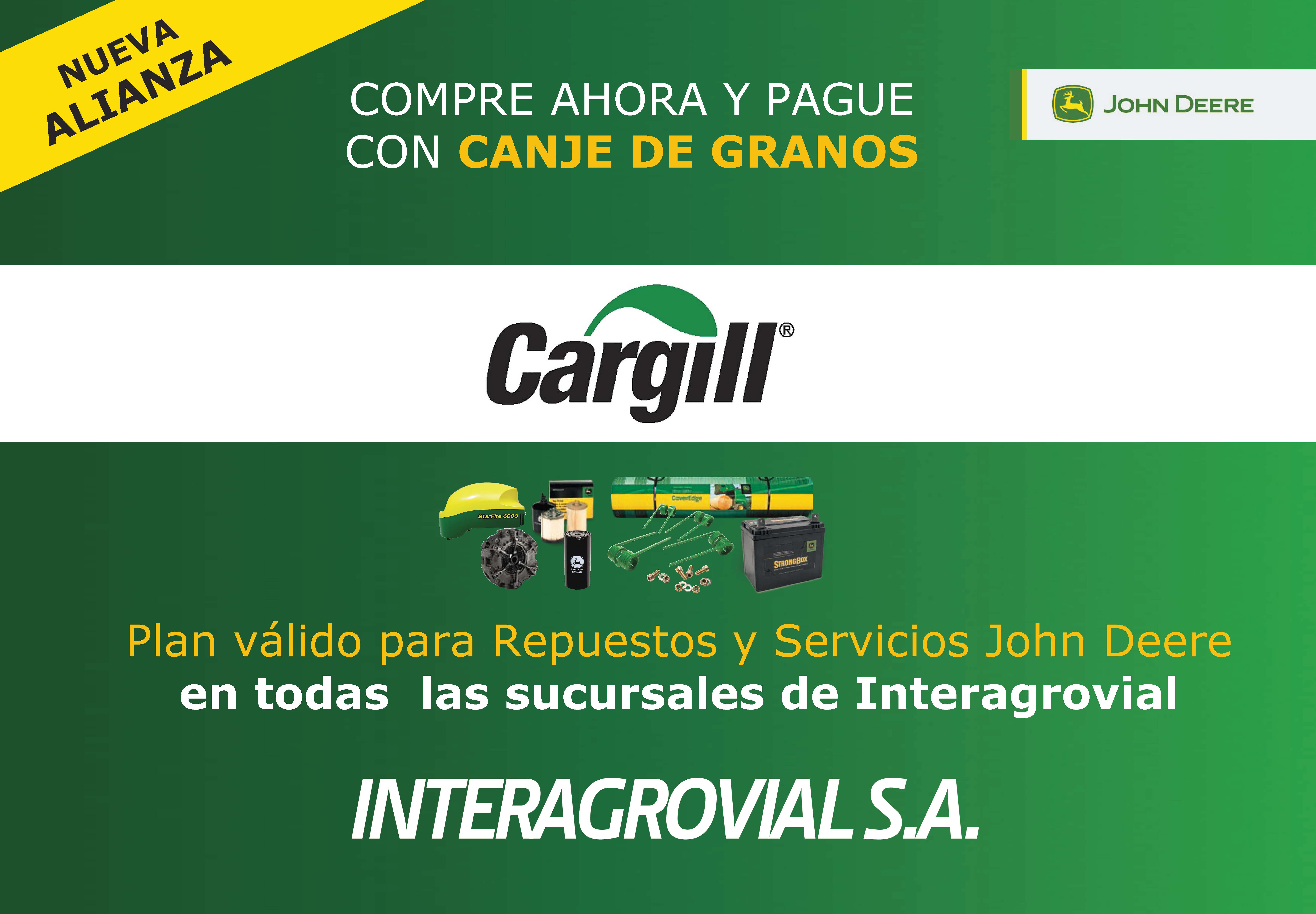 Canje con Cargill e Interagrovial 